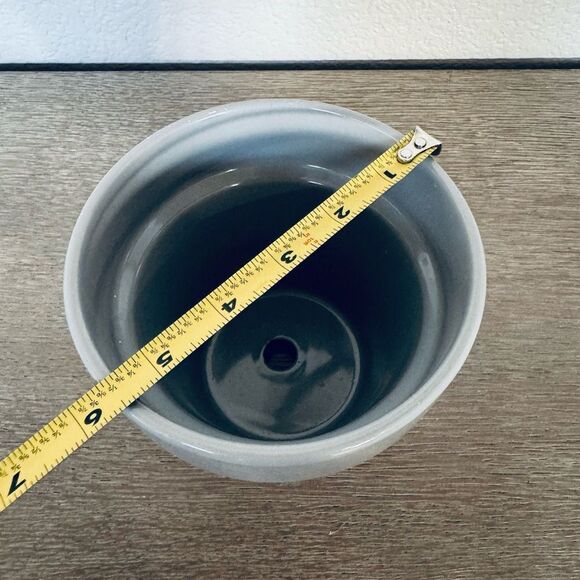 Gray Ceramic Planter Plant Pot - Picture 3 of 3